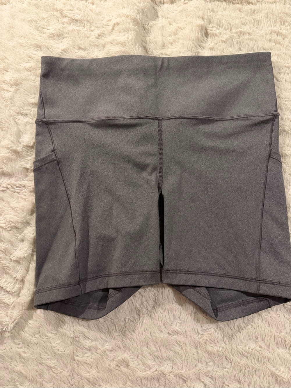 Athleta Charcoal Gray High-Rise Bike Shorts